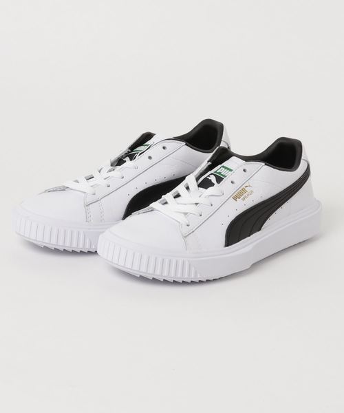 Puma プーマ の Puma プーマ Breaker Lthr ブレーカー レザー 02puma White Puma Black スニーカー Wear