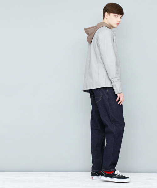 EMMA CLOTHES（エマクローズ）の「10oz ワイドバギーデニムパンツ（デニムパンツ・メンズ・ブルー/インディゴブルー・L/M）」の4枚目の写真