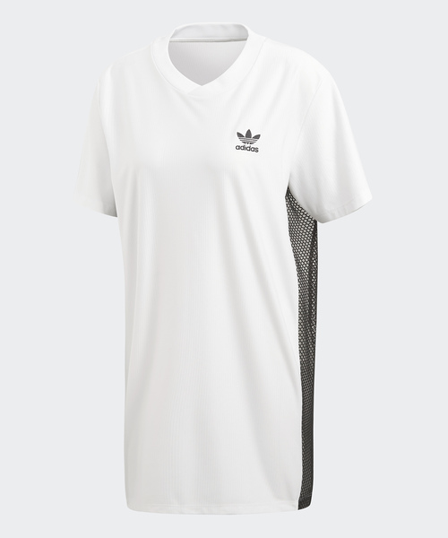 正品 adidas COLORBLOCK TEE DRESS Tシャツドレス/ワンピース adidas（アディダス）の「ロゴ Tシャツワンピース [Logo Tee