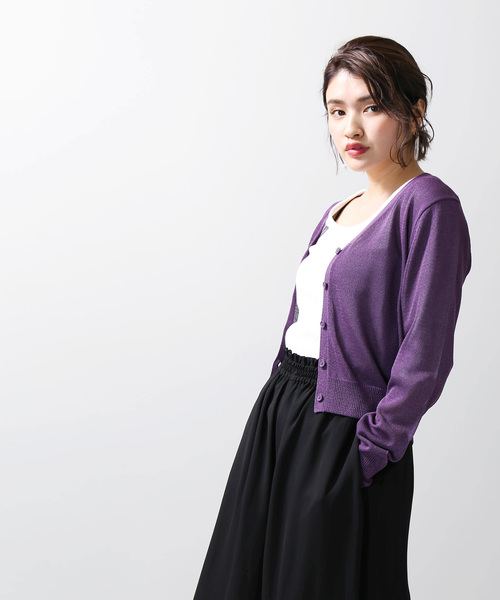 WEGO（ウィゴー）の「DISPARK/ショートカーディガン（カーディガン/ボレロ・レディース・パープル/その他1・FREE）」の6枚目の写真