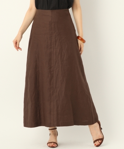 A part by（アパートバイ）の「Lヘリンボンマキシスカート　795900（スカート・レディース・ネイビー/ブラウン/アイボリー/ライトパープル/グリーン/ベージュ系その他・MEDIUM/LARGE）」の3枚目の写真