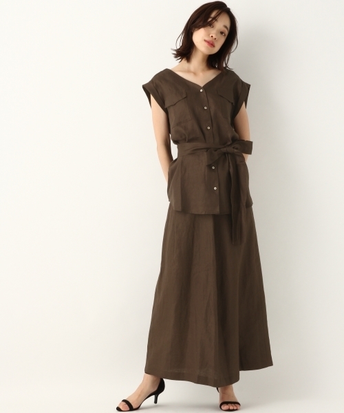 A part by（アパートバイ）の「Lヘリンボンマキシスカート　795900（スカート・レディース・ネイビー/ブラウン/アイボリー/ライトパープル/グリーン/ベージュ系その他・MEDIUM/LARGE）」の9枚目の写真