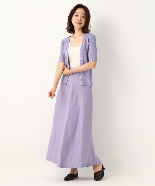 A part by（アパートバイ）の「Lヘリンボンマキシスカート　795900（スカート・レディース・ネイビー/ブラウン/アイボリー/ライトパープル/グリーン/ベージュ系その他・MEDIUM/LARGE）」の13枚目の写真