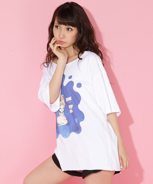 goocy（グーシー）の「【FOXY illustrations×goocy】DeepSeaオーバーTシャツ（Tシャツ/カットソー・レディース・ライトグレー/ホワイト・FREE）」の10枚目の写真