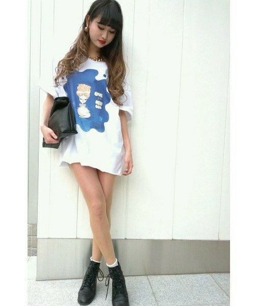 goocy（グーシー）の「【FOXY illustrations×goocy】DeepSeaオーバーTシャツ（Tシャツ/カットソー・レディース・ライトグレー/ホワイト・FREE）」の8枚目の写真