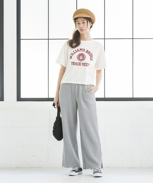 WEGO（ウィゴー）の「WEGO/ワッフルスリットパンツ（その他パンツ・レディース・ライトベージュ/ブラック/杢グレー・FREE）」の10枚目の写真