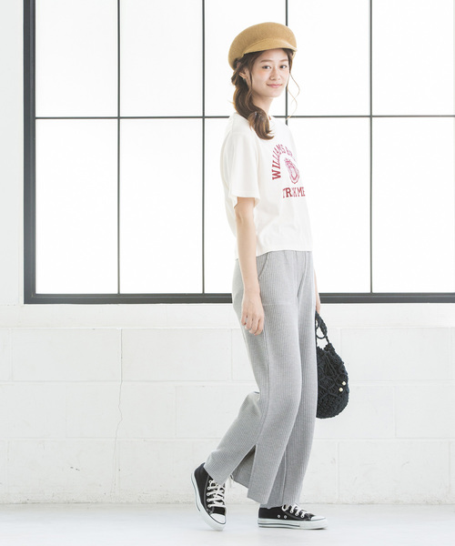 WEGO（ウィゴー）の「WEGO/ワッフルスリットパンツ（その他パンツ・レディース・ライトベージュ/ブラック/杢グレー・FREE）」の11枚目の写真