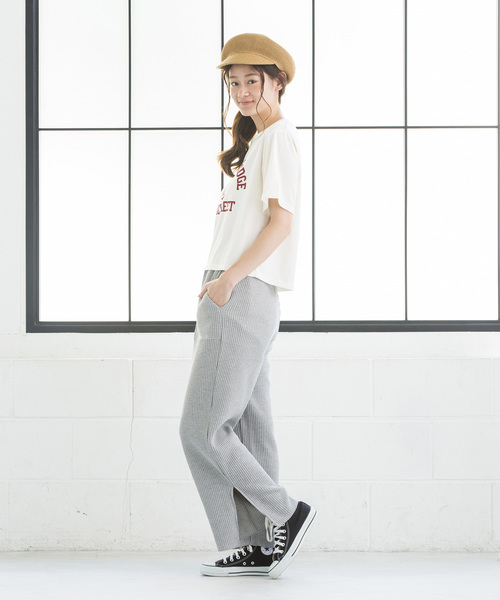 WEGO（ウィゴー）の「WEGO/ワッフルスリットパンツ（その他パンツ・レディース・ライトベージュ/ブラック/杢グレー・FREE）」の12枚目の写真