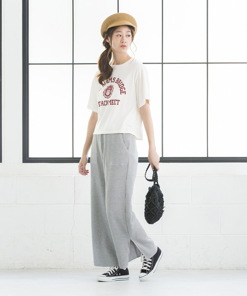 WEGO（ウィゴー）の「WEGO/ワッフルスリットパンツ（その他パンツ・レディース・ライトベージュ/ブラック/杢グレー・FREE）」の13枚目の写真