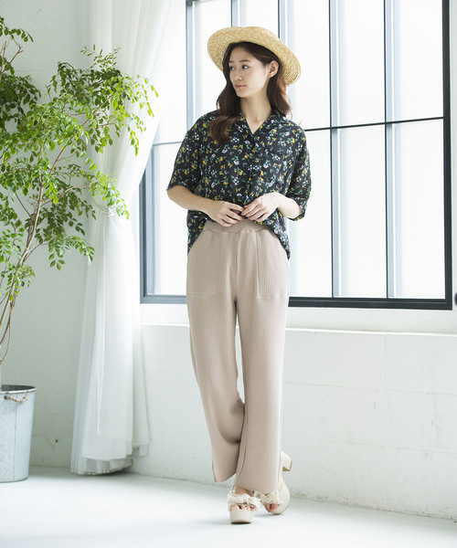 WEGO（ウィゴー）の「WEGO/ワッフルスリットパンツ（その他パンツ・レディース・ライトベージュ/ブラック/杢グレー・FREE）」の16枚目の写真