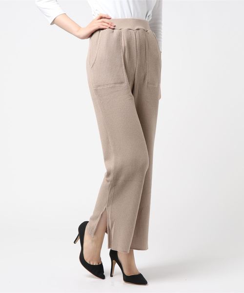 WEGO（ウィゴー）の「WEGO/ワッフルスリットパンツ（その他パンツ・レディース・ライトベージュ/ブラック/杢グレー・FREE）」の20枚目の写真