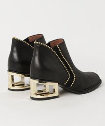 美品✨ジェフリーキャンベル　ゴールド蹄ヒールショートブーツ　23cm 36 ジェフリーキャンベル Jeffrey Campbell 蹄ヒール ショート