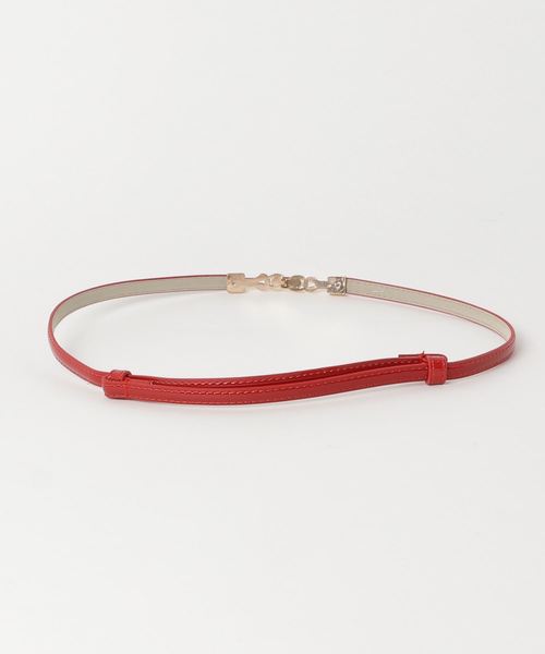 SPIGA（スピーガ）の「ﾊﾟｰﾙ付細ﾍﾞﾙﾄ（ベルト・レディース・ホワイト/ブラック/レッド/キャメル・FREE）」の5枚目の写真