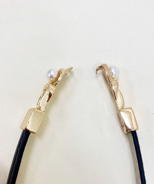 SPIGA（スピーガ）の「ﾊﾟｰﾙ付細ﾍﾞﾙﾄ（ベルト・レディース・ホワイト/ブラック/レッド/キャメル・FREE）」の9枚目の写真