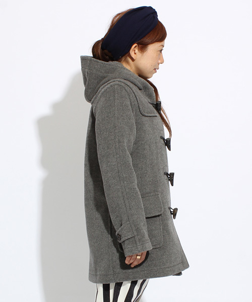 英国製 モンゴメリー ビームス別注 ウール100%ヘリンボーンダッフルコート M 英国製 モンゴメリー ビームス別注 ウール100%ヘリンボーンダッフル