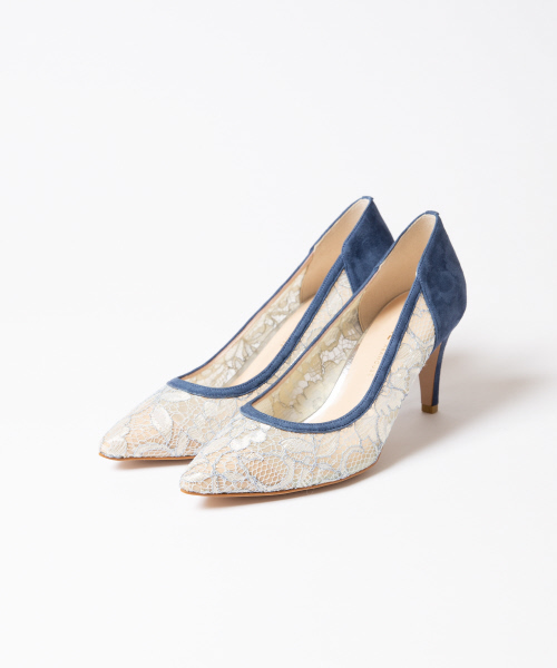 PICHE ABAHOUSE（ピシェ アバハウス）の「チュールポインテッドパンプス（パンプス・レディース・ブラック/シルバー/ブルー/ブラック系その他/アイボリー・40/38/39/35/36/37/34）」の4枚目の写真