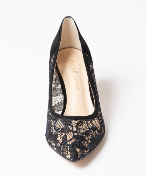 PICHE ABAHOUSE（ピシェ アバハウス）の「チュールポインテッドパンプス（パンプス・レディース・ブラック/シルバー/ブルー/ブラック系その他/アイボリー・40/38/39/35/36/37/34）」の7枚目の写真