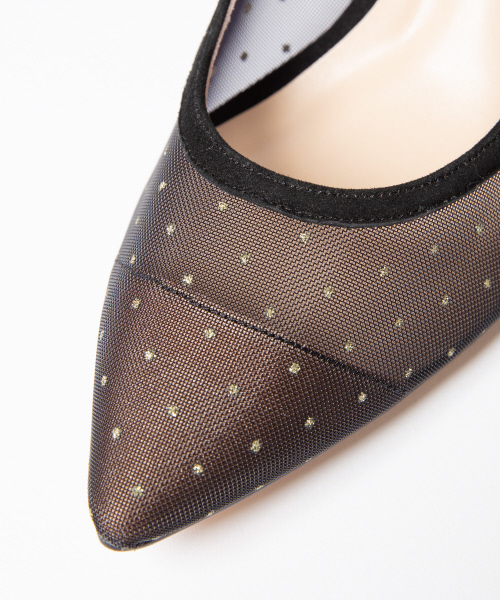 PICHE ABAHOUSE（ピシェ アバハウス）の「チュールポインテッドパンプス（パンプス・レディース・ブラック/シルバー/ブルー/ブラック系その他/アイボリー・40/38/39/35/36/37/34）」の14枚目の写真