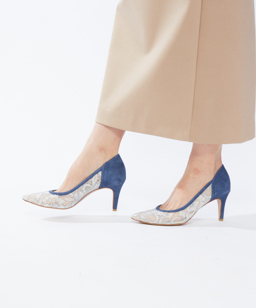 PICHE ABAHOUSE（ピシェ アバハウス）の「チュールポインテッドパンプス（パンプス・レディース・ブラック/シルバー/ブルー/ブラック系その他/アイボリー・40/38/39/35/36/37/34）」の22枚目の写真