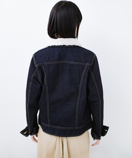 Lady Lee フェイクファー付きデニムジャケット Lady Lee フェイクファー付きデニムジャケット