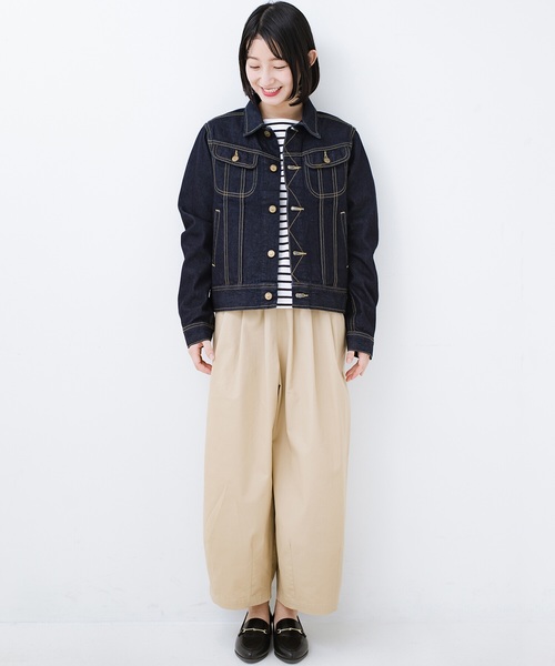 Lady Lee フェイクファー付きデニムジャケット Lady Lee フェイクファー付きデニムジャケット
