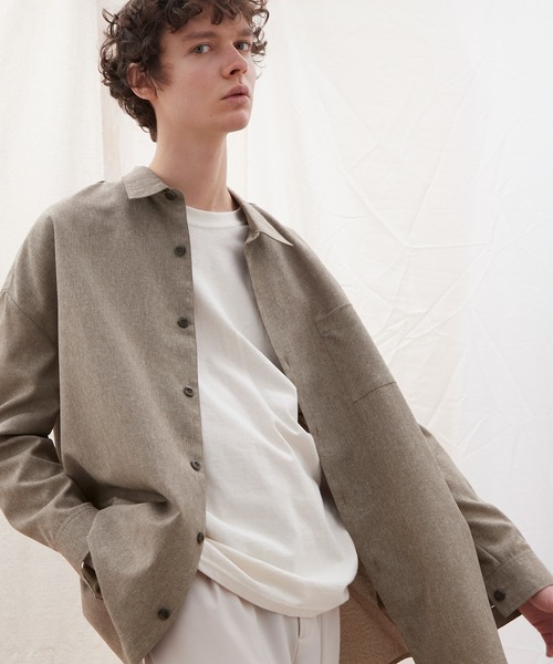 EMMA CLOTHES(エマクローズ)の「ロングスリーブビッグシルエットレギュラーカラーシャツ(シャツ/ブラウス・メンズ・ブラック/グレー/ホワイト系その他/ブルー系その他/グリーン/ブラウン系その他/グレー系その他・FREE)」の5枚目の写真
