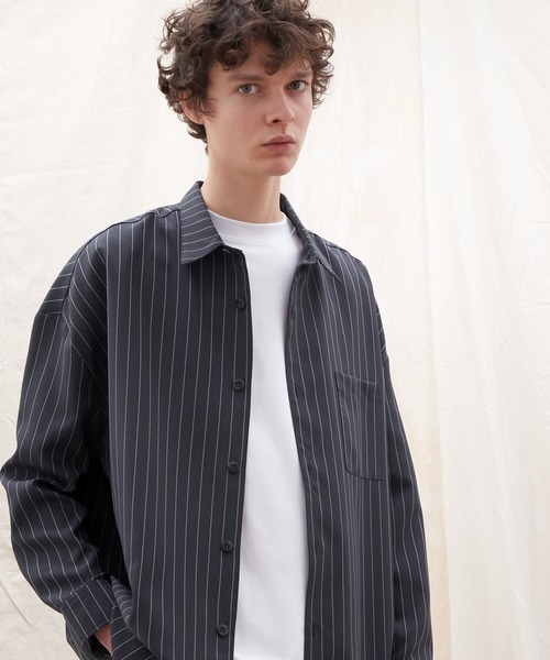 EMMA CLOTHES(エマクローズ)の「ロングスリーブビッグシルエットレギュラーカラーシャツ(シャツ/ブラウス・メンズ・ブラック/グレー/ホワイト系その他/ブルー系その他/グリーン/ブラウン系その他/グレー系その他・FREE)」の7枚目の写真