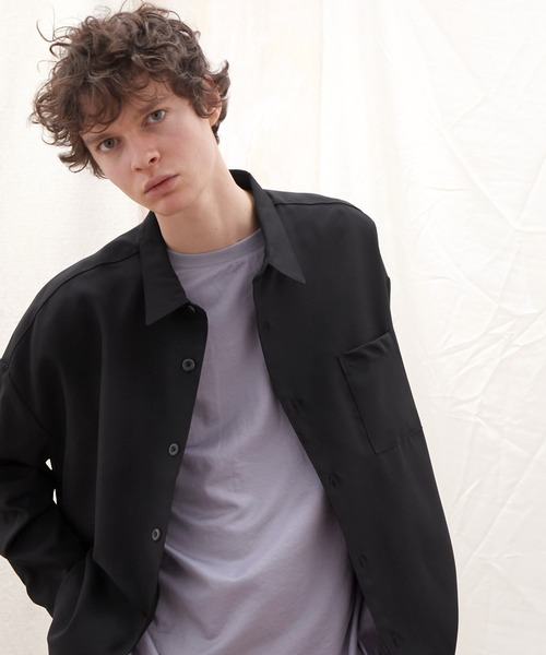 EMMA CLOTHES(エマクローズ)の「ロングスリーブビッグシルエットレギュラーカラーシャツ(シャツ/ブラウス・メンズ・ブラック/グレー/ホワイト系その他/ブルー系その他/グリーン/ブラウン系その他/グレー系その他・FREE)」の3枚目の写真