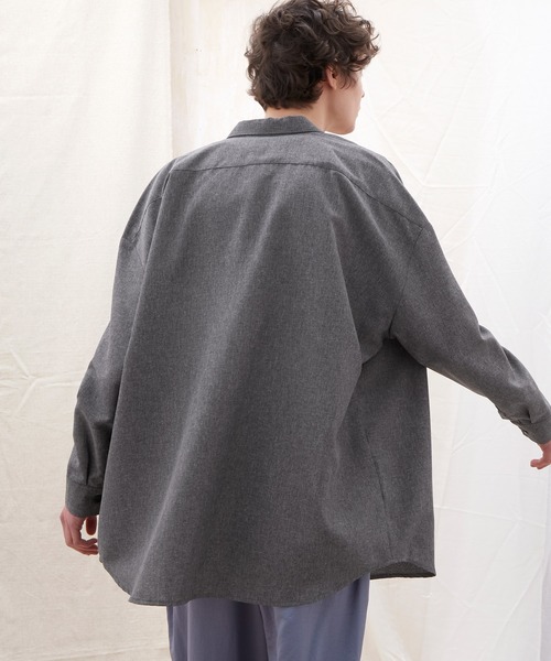 EMMA CLOTHES ロングスリーブシャツ ロングスリーブビッグシルエットレギュラーカラーシャツ（シャツ