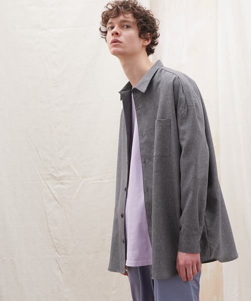 EMMA CLOTHES(エマクローズ)の「ロングスリーブビッグシルエットレギュラーカラーシャツ(シャツ/ブラウス・メンズ・ブラック/グレー/ホワイト系その他/ブルー系その他/グリーン/ブラウン系その他/グレー系その他・FREE)」の19枚目の写真