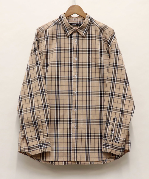 Confirm(コンファーム)の「Confirm / コンファーム オーバーサイズチェックシャツ(シャツ/ブラウス・メンズ・ブラック/ベージュ・M/L)」の2枚目の写真
