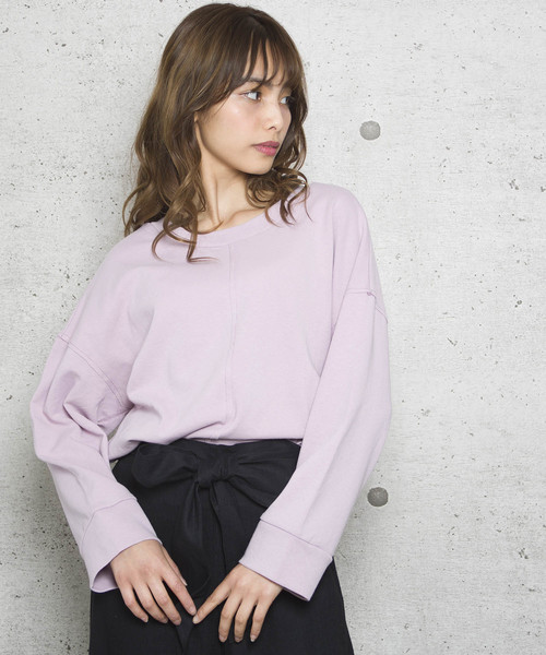 LUGG NAGG（ラグナグ）の「【Jewelobe/ ジュエローブ】センターブロッキングカットプルオーバー（Tシャツ/カットソー・レディース・ベージュ/オフホワイト/ブルー/ピンク・FREE）」の4枚目の写真