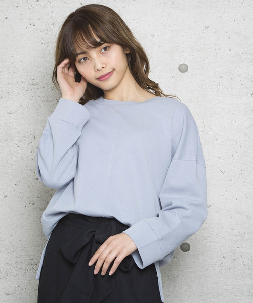 LUGG NAGG（ラグナグ）の「【Jewelobe/ ジュエローブ】センターブロッキングカットプルオーバー（Tシャツ/カットソー・レディース・ベージュ/オフホワイト/ブルー/ピンク・FREE）」の3枚目の写真