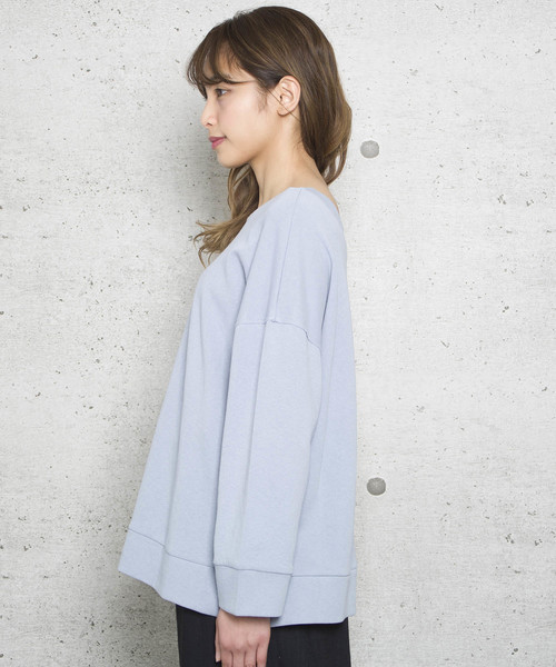 LUGG NAGG（ラグナグ）の「【Jewelobe/ ジュエローブ】センターブロッキングカットプルオーバー（Tシャツ/カットソー・レディース・ベージュ/オフホワイト/ブルー/ピンク・FREE）」の11枚目の写真