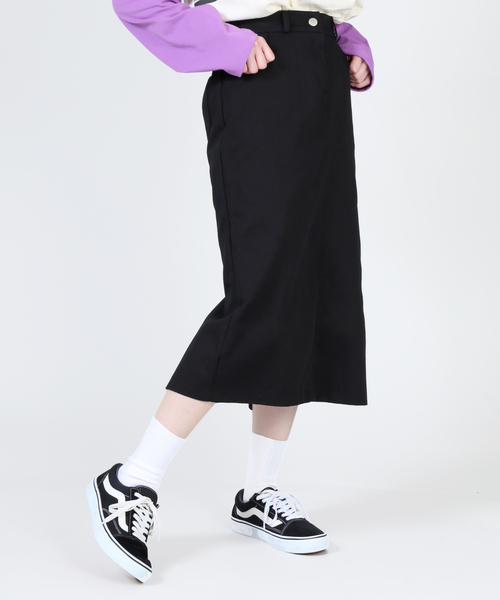 DING（ディング）の「DING/ツイルロングスカ－ト（スカート・レディース・ベージュ/ブラック・FREE）」の2枚目の写真