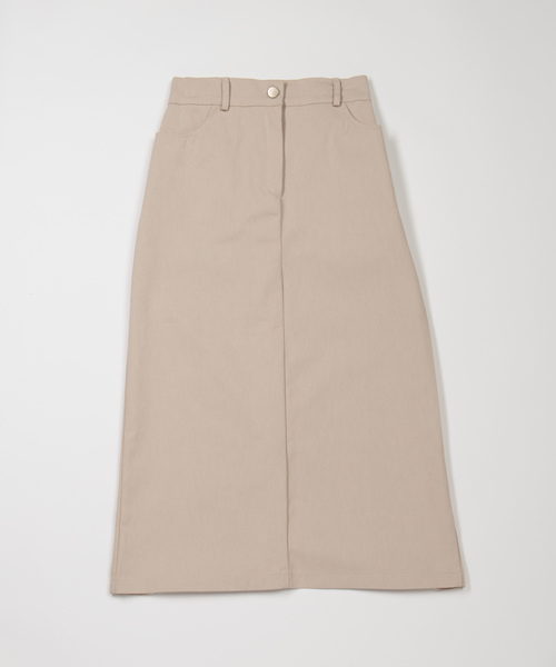DING（ディング）の「DING/ツイルロングスカ－ト（スカート・レディース・ベージュ/ブラック・FREE）」の5枚目の写真