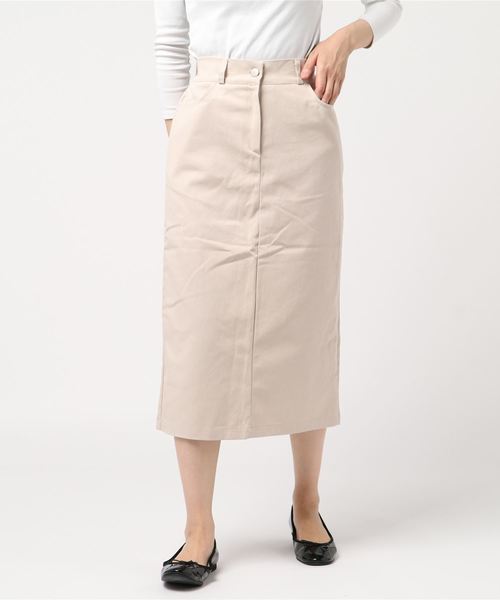 DING（ディング）の「DING/ツイルロングスカ－ト（スカート・レディース・ベージュ/ブラック・FREE）」の8枚目の写真