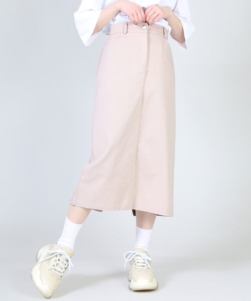 DING（ディング）の「DING/ツイルロングスカ－ト（スカート・レディース・ベージュ/ブラック・FREE）」の12枚目の写真