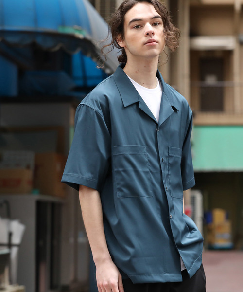 JUNRED（ジュンレッド）の「ドライストレッチ半袖シャツ（シャツ/ブラウス・メンズ・ブラック/グリーン/イエロー・S/M/L）」の3枚目の写真