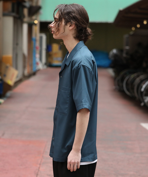 JUNRED（ジュンレッド）の「ドライストレッチ半袖シャツ（シャツ/ブラウス・メンズ・ブラック/グリーン/イエロー・S/M/L）」の4枚目の写真