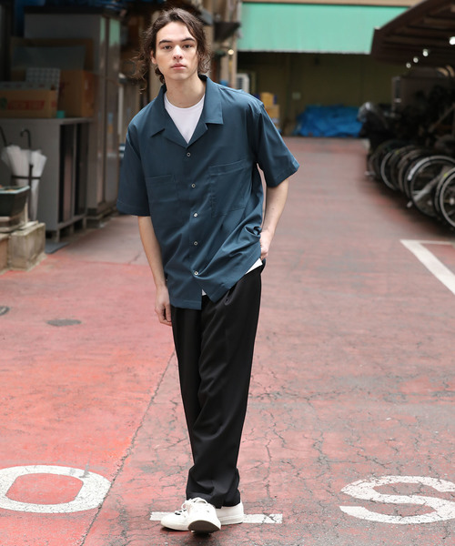 JUNRED（ジュンレッド）の「ドライストレッチ半袖シャツ（シャツ/ブラウス・メンズ・ブラック/グリーン/イエロー・S/M/L）」の10枚目の写真