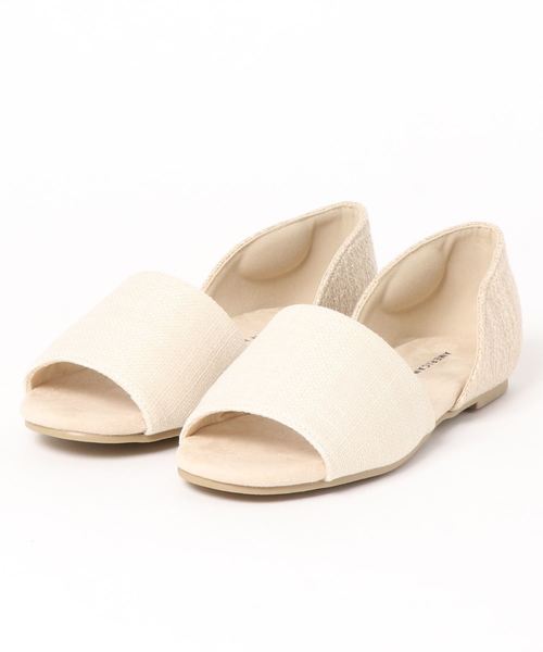 AMERICAN HOLIC（アメリカンホリック）の「セパレートフラットシューズ（サンダル・レディース・ブラック/アイボリー・S/M/L）」の2枚目の写真