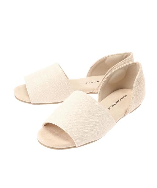 AMERICAN HOLIC（アメリカンホリック）の「セパレートフラットシューズ（サンダル・レディース・ブラック/アイボリー・S/M/L）」の9枚目の写真