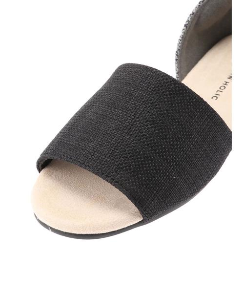 AMERICAN HOLIC（アメリカンホリック）の「セパレートフラットシューズ（サンダル・レディース・ブラック/アイボリー・S/M/L）」の5枚目の写真