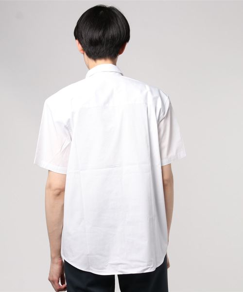 WEGO（ウィゴー）の「WEGO/ストレッチブロード半袖ポプリンシャツ（シャツ/ブラウス・メンズ・ホワイト/ブラック/ネイビー・SMALL/MEDIUM/LARGE）」の5枚目の写真