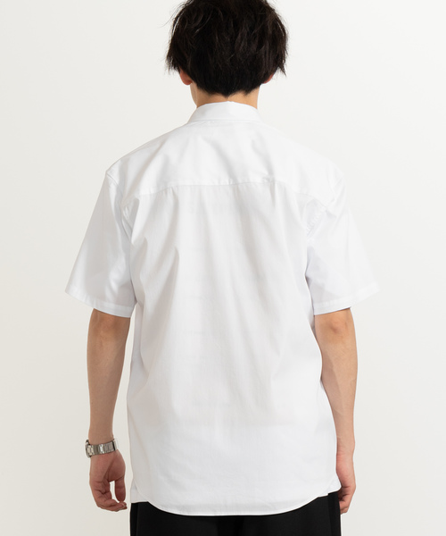 WEGO（ウィゴー）の「WEGO/ストレッチブロード半袖ポプリンシャツ（シャツ/ブラウス・メンズ・ホワイト/ブラック/ネイビー・SMALL/MEDIUM/LARGE）」の20枚目の写真