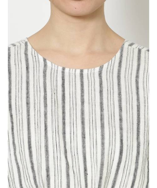 Ungrid（アングリッド）の「バックオープンストライプワンピース（ワンピース・レディース・ブラック/ベージュ・FREE）」の9枚目の写真