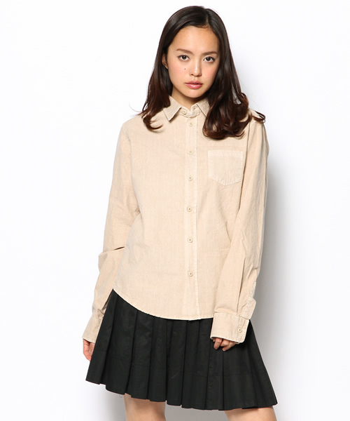 goa（ゴア）の「ピグメントワークシャツ（シャツ/ブラウス・レディース・ホワイト/グレー/ベージュ/カーキ・FREE）」の3枚目の写真