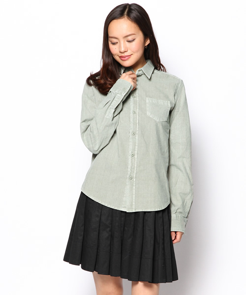 goa（ゴア）の「ピグメントワークシャツ（シャツ/ブラウス・レディース・ホワイト/グレー/ベージュ/カーキ・FREE）」の4枚目の写真