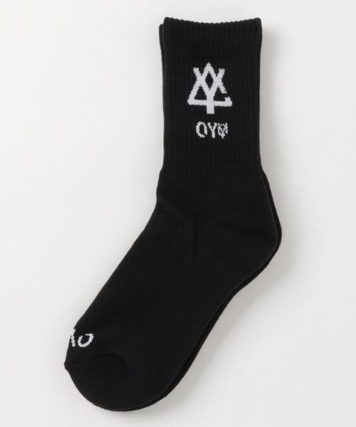 OY（オーワイ）の「トライアングルロゴソックス（ソックス/靴下・メンズ・ホワイト/ブラック・FREE）」の6枚目の写真